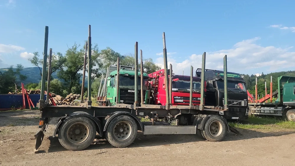 Remorca Panav transport lemn, bușteni 