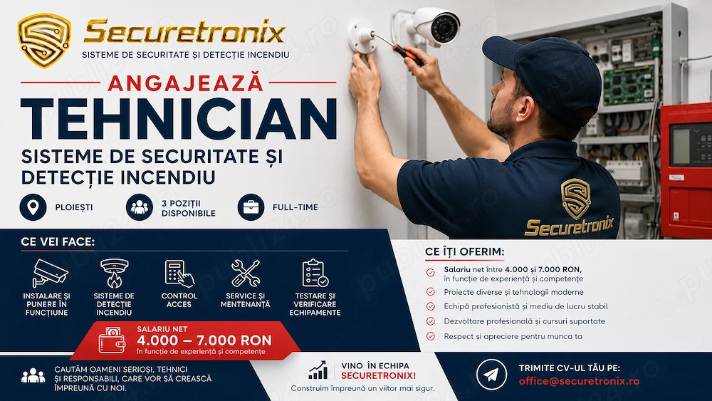 Tehnician Sisteme de Securitate și Detecție Incendiu