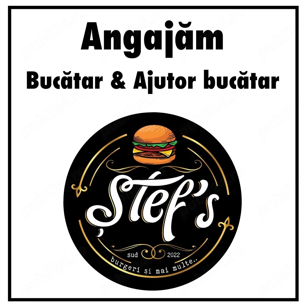 Angajăm bucătar și ajutor bucătar