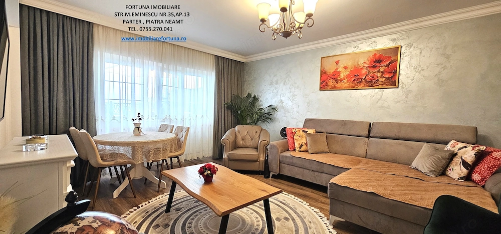 Apartament 2 camere premium, 103.70 mp, etaj 1, mobilat si utilat, loc parcare si terasa, zona 1 Mai