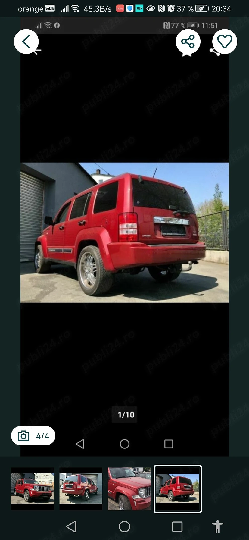 Jeep cheroke kk model 2011 limited 18000 km