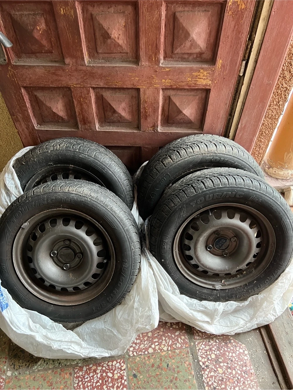 roti chevrolet aveo 185 60 14 anvelope + jante otel 