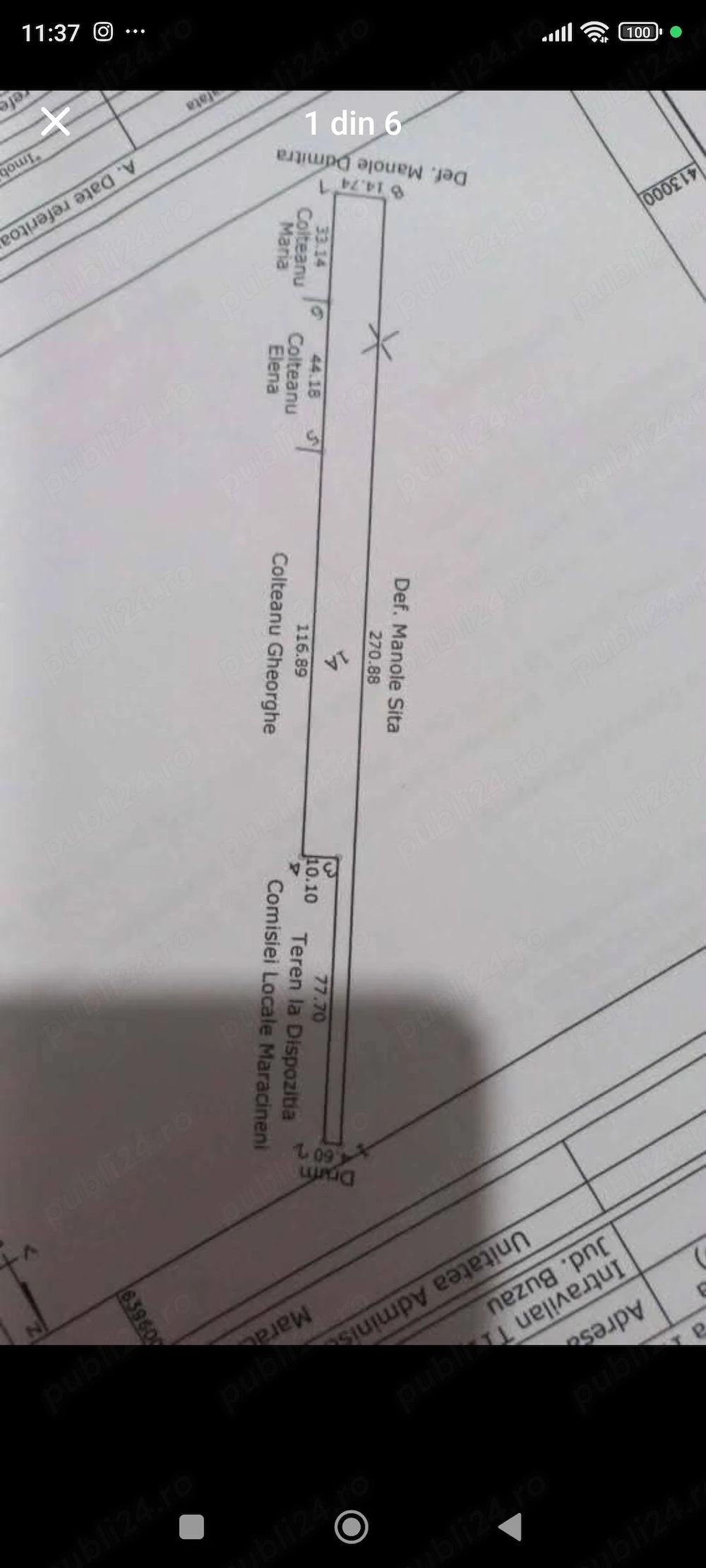 Vand teren Potoceni cel mai bun pret 3800m