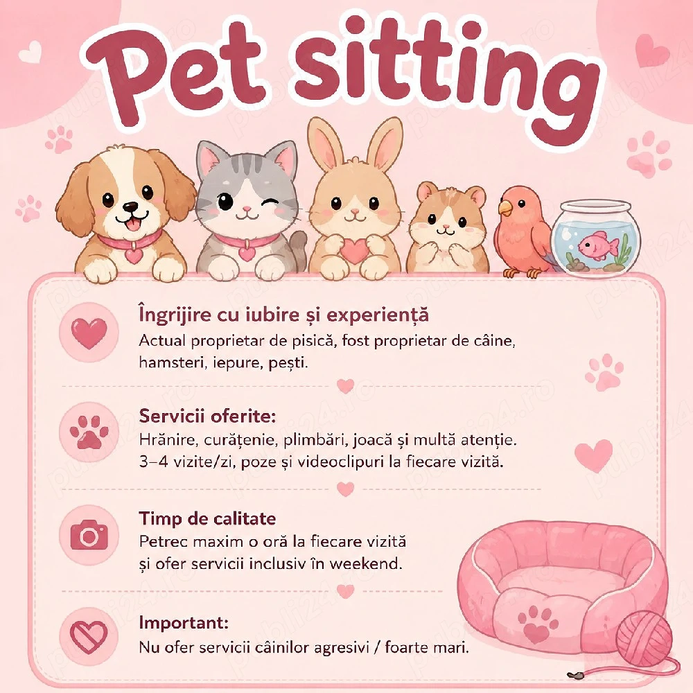 Pet sitting   Bonă animălute Brașov 