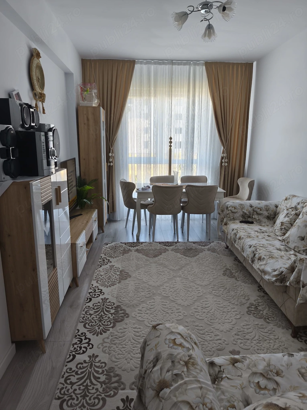 Apartament 2 camere+gradina+parcare+mobilat 