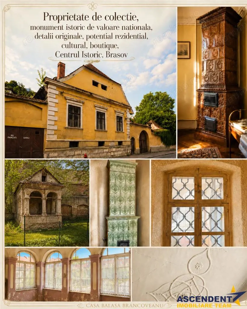 Proprietate de colectie, monument de valoare nationala, detalii originale, potential rezidential, cu