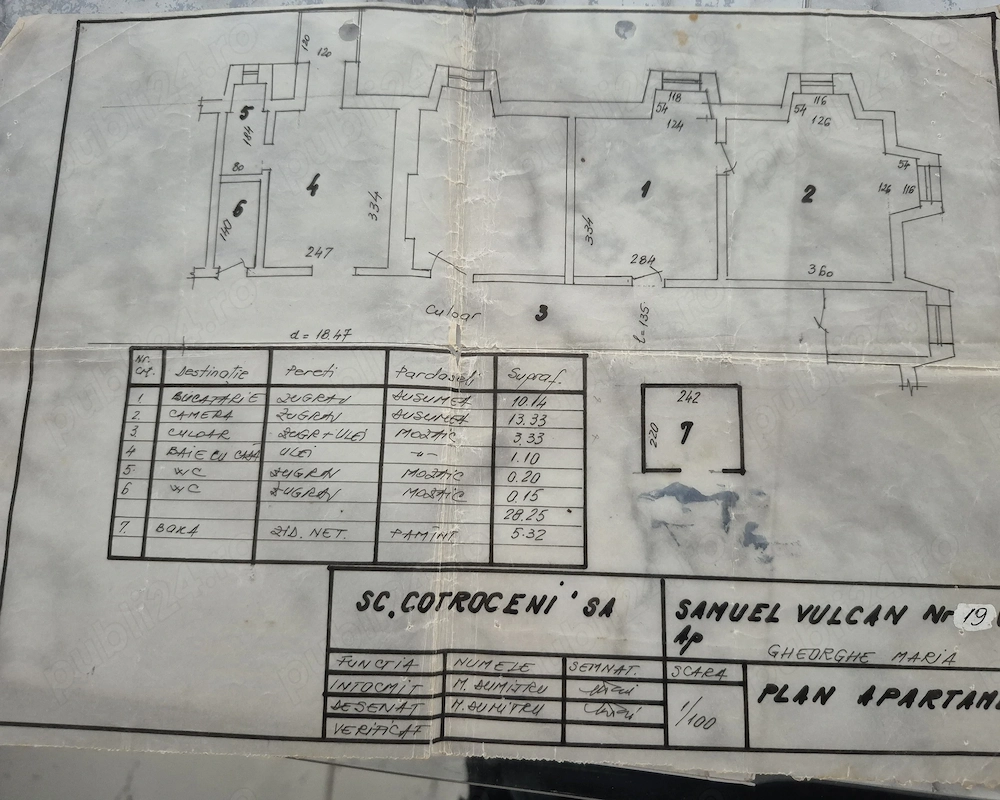  2 camere etaj 3 zona Sebastian,13 septembrie , Urgent Vânzarea 