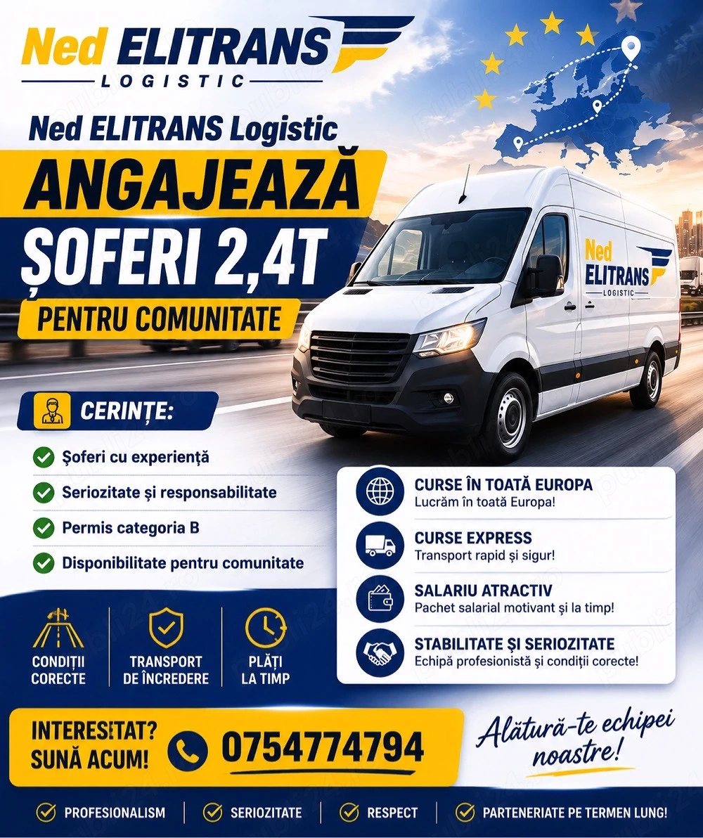 Angajez Sofer 2,4T pentru comunitate
