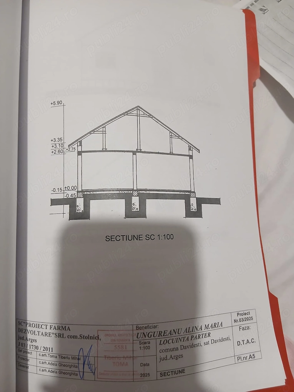 Vând teren în Davidești Argeș proiect +temelie+gard nou făcut în fața !