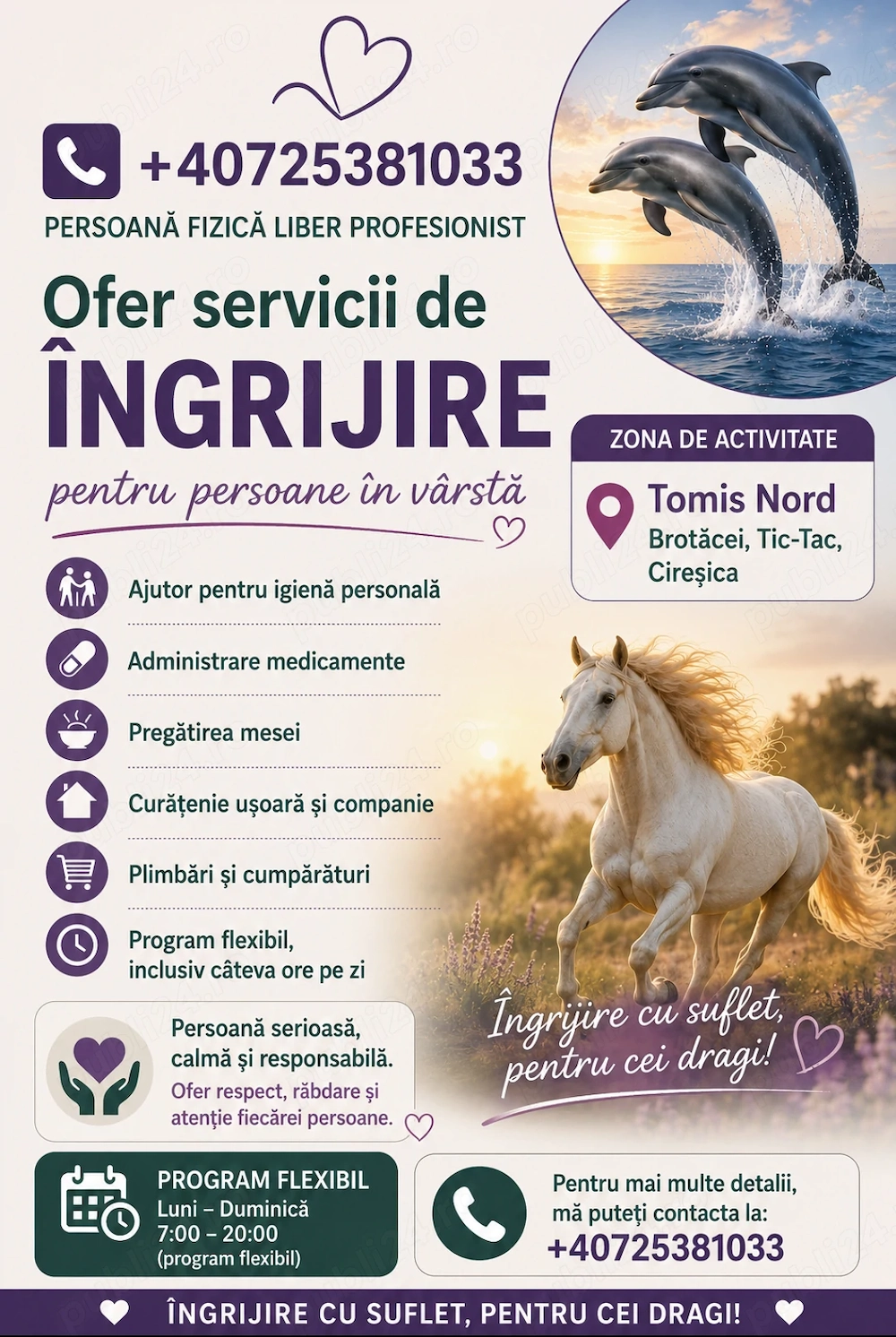 Îngrijire cu suflet pentru cei dragi!