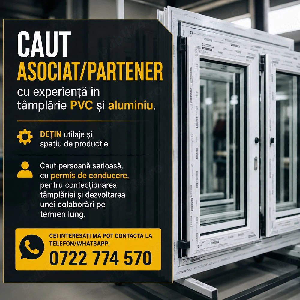 Angajez sau colaborare tamplarie aluminiu și PVC 