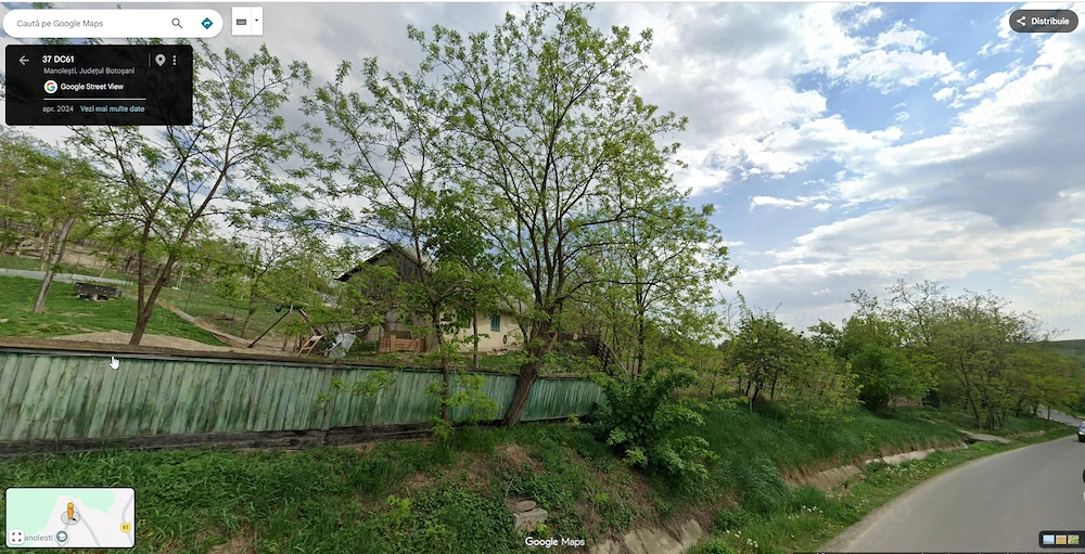 Vand teren 1000m2, intravilan, Manolesti-Vale, Botosani.