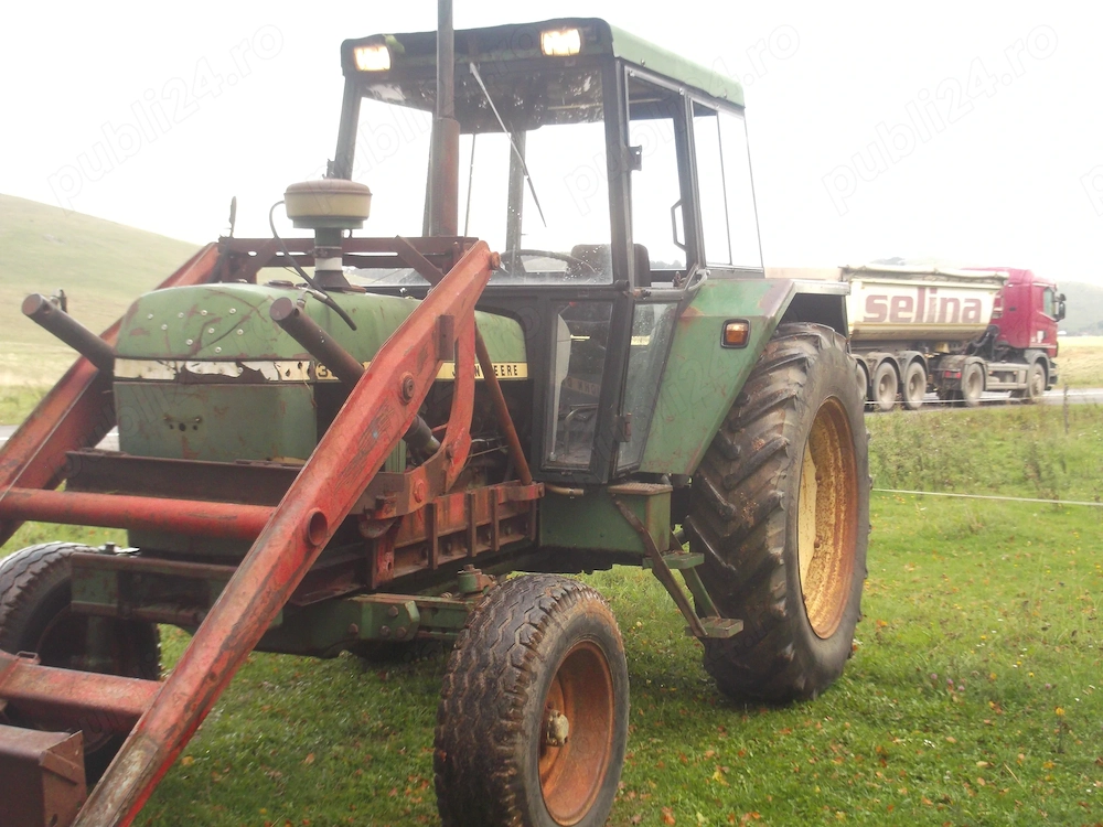 Tractor John Deere 90 cp cu incarcator frontal vand sau schimb cu 4x4.