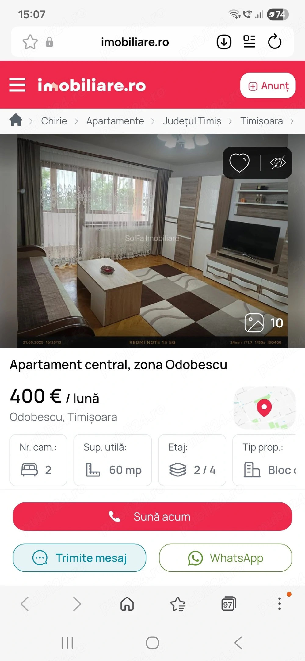 Inchiriere apartament 2 camere