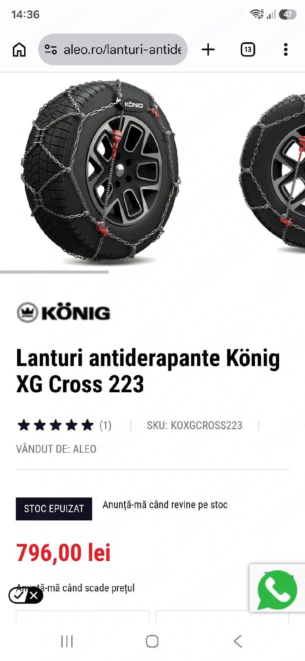 Lanturi antiderapante König XG Cross 223