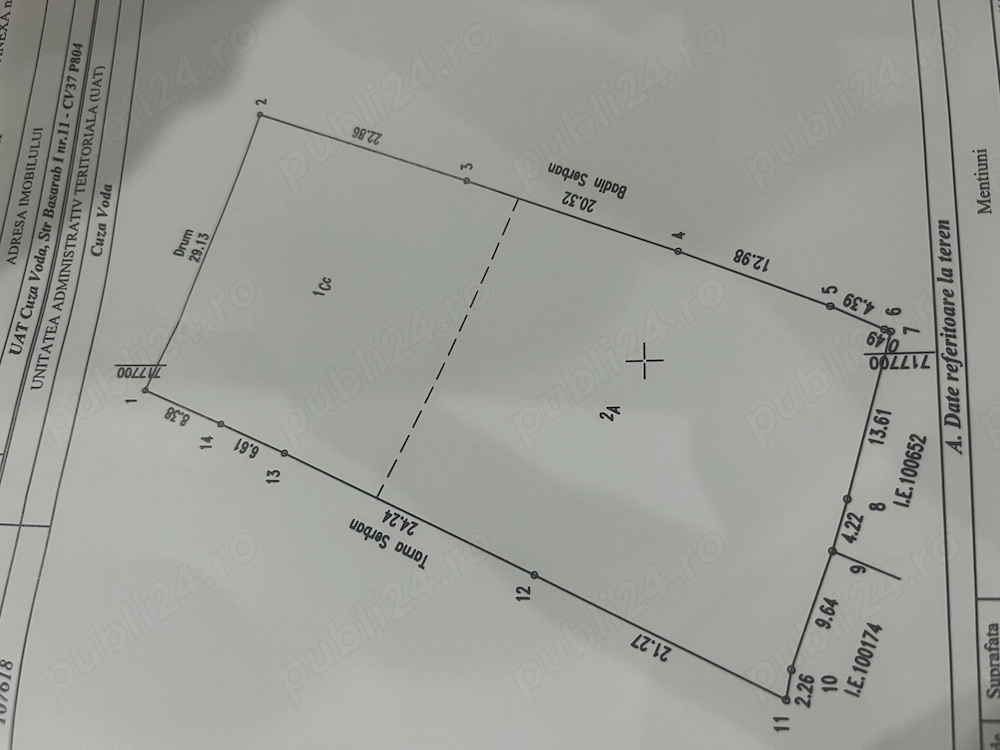 ** Vand teren  intravilan - Gata de construit! 1800 mp   Cuza Vodă, Galați**