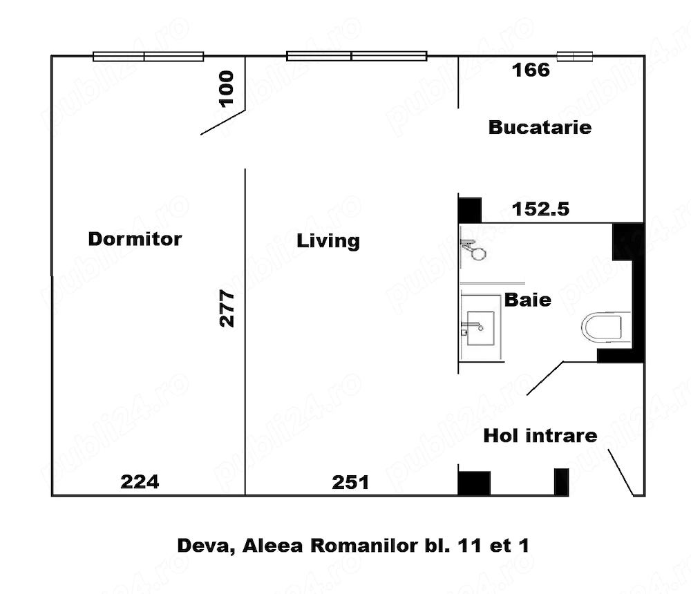 Apartament 2 camere complet renovat | 32 mp | Etaj 1 | Centrală proprie (2025)