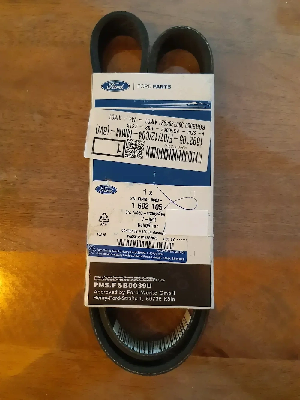 Curea accesorii originala pentru Ford
