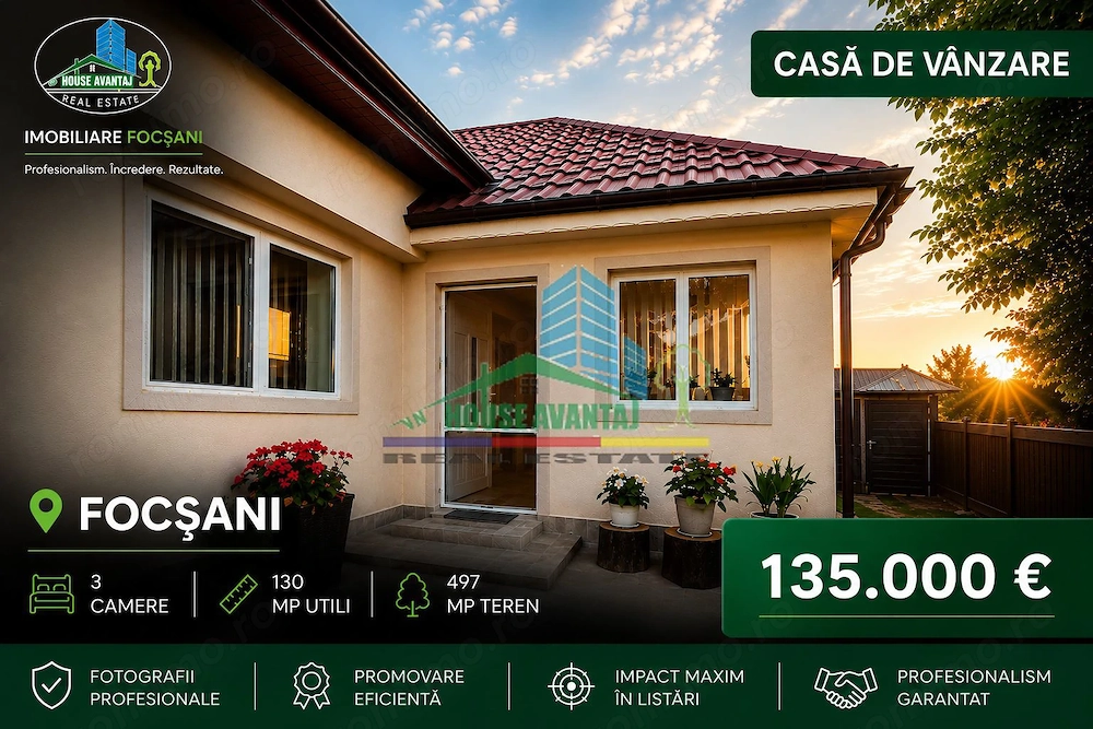 Casă cu 3 camere în Focșani Locul unde familia ta prinde rădăcini