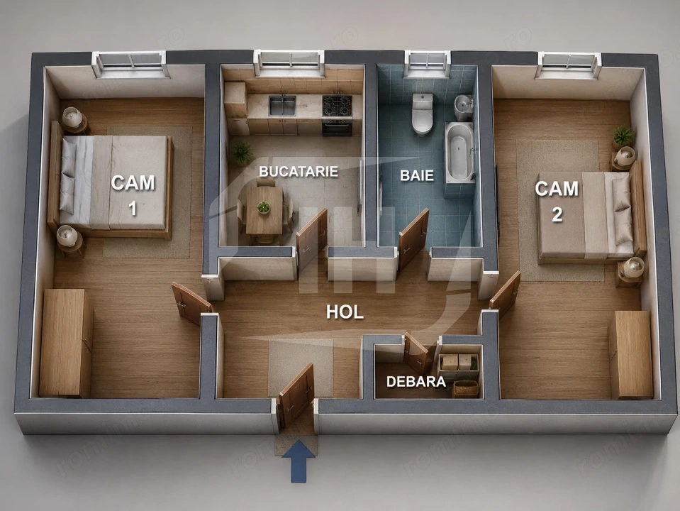 Apartament in Centru - Mihai Viteazu, intermediar, decomandat, renovabil