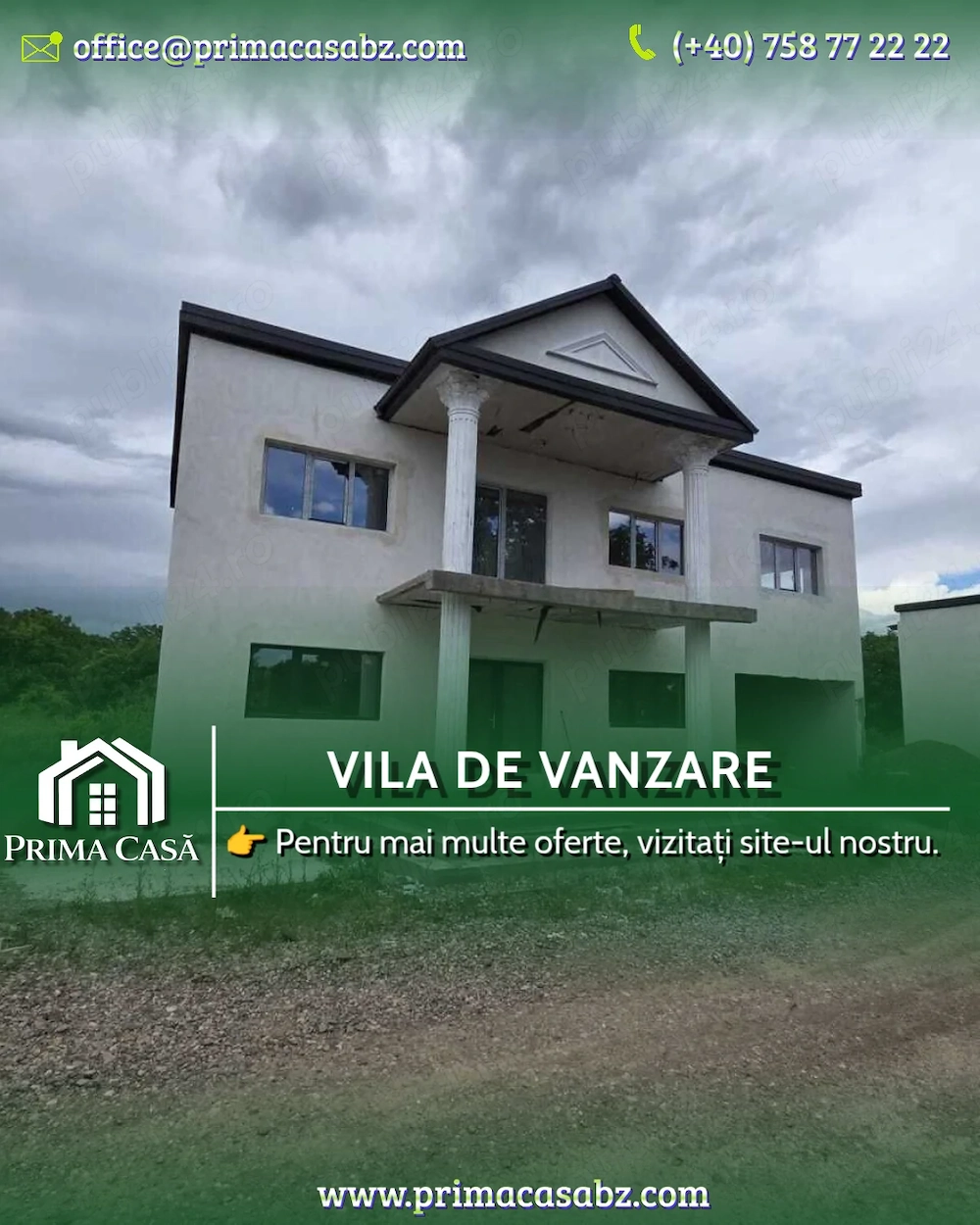 Vile noi in Vernesti BZ   acces facil DN10   225mp utili   teren 615mp   Pret: 200.000  neg.  