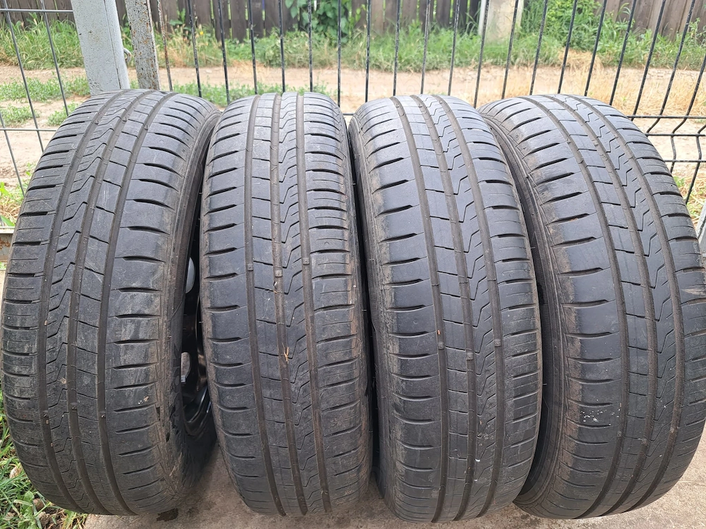Set 4 roți complete VW Polo R14 – jante + anvelope Hankook 165/70 R14