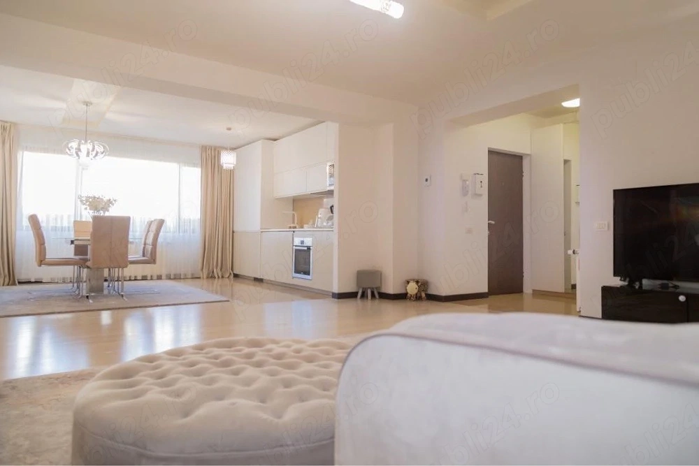 Apartament 3 camere, 115 mp util, mobilat, garaj subteran, curte