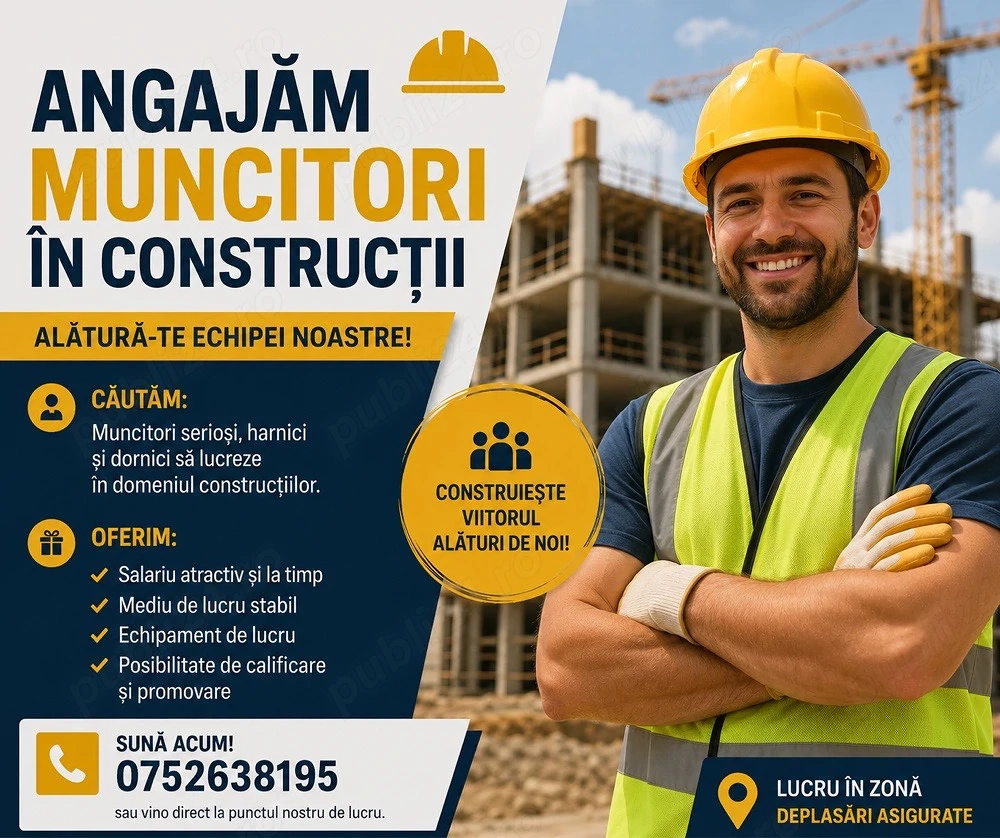 Angajam meseriasi in constructii