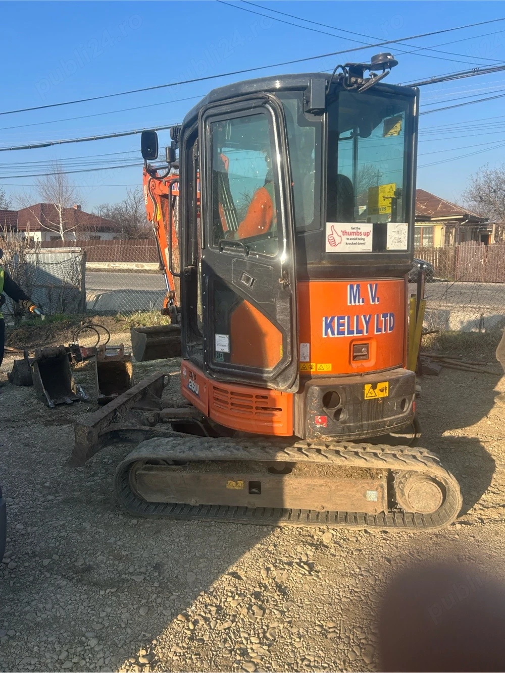 operator miniexcavator.           