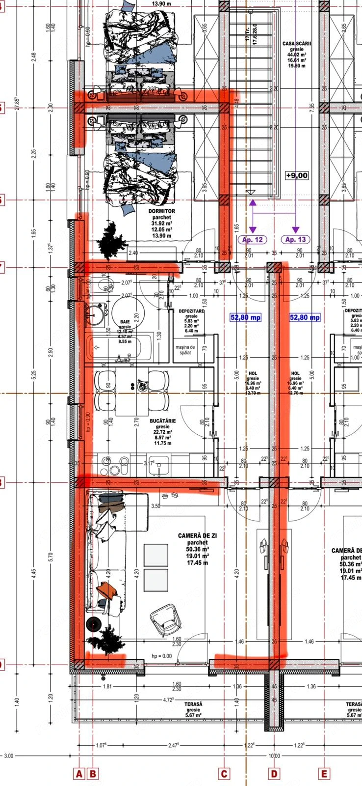 AV698 Apartament 2 camere, Calea Urseni, etaj 3