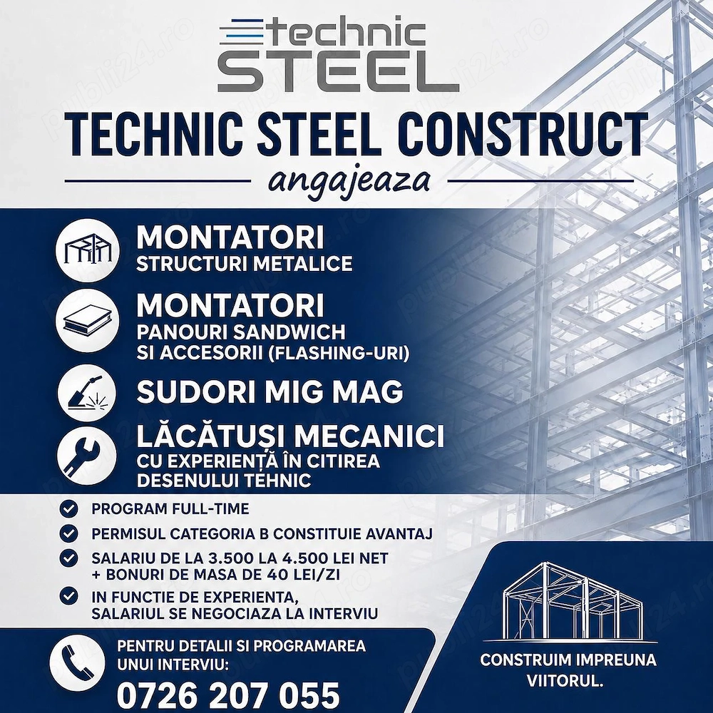 Angajare muncitori constructii