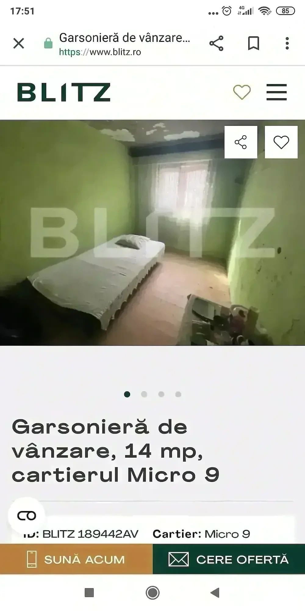 Vind Urgent garsoniera in Targoviste