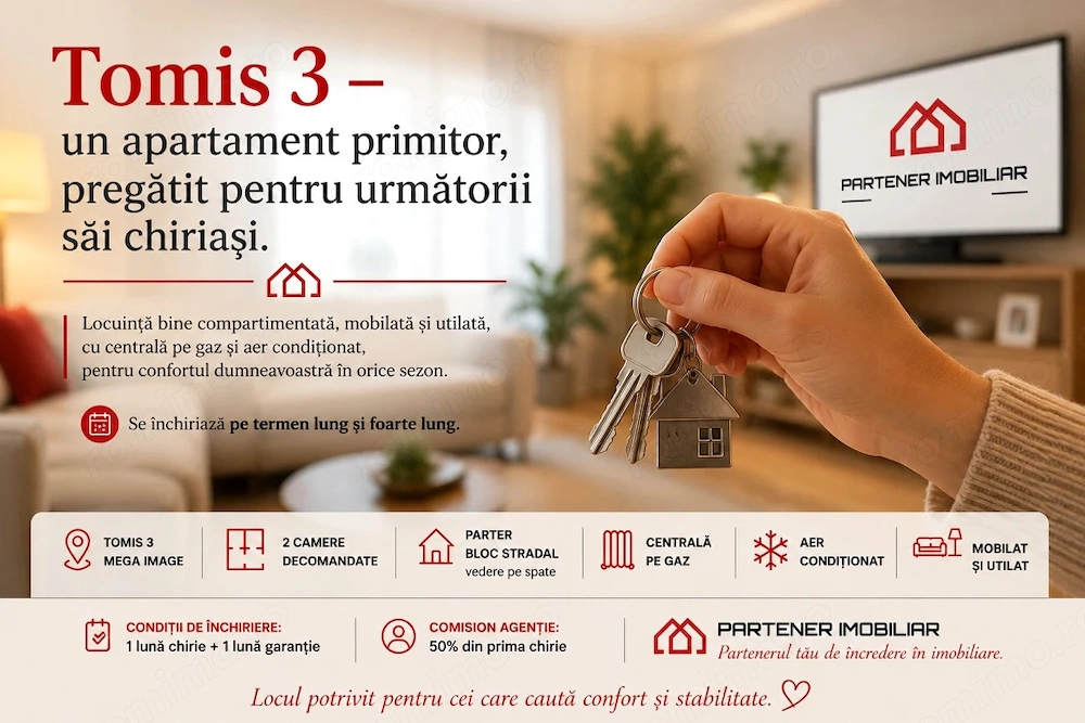 Tomis 3 – un apartament primitor, pregătit pentru următorii săi chiriași.