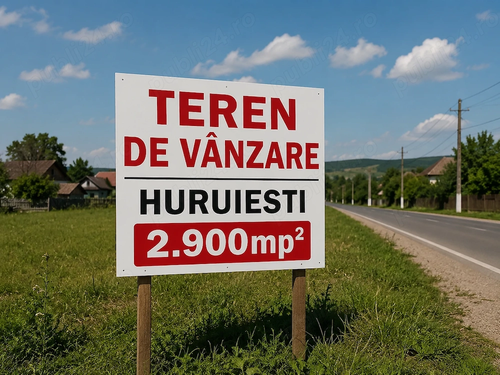 Teren de vânzare Huruiești, județul Bacău 