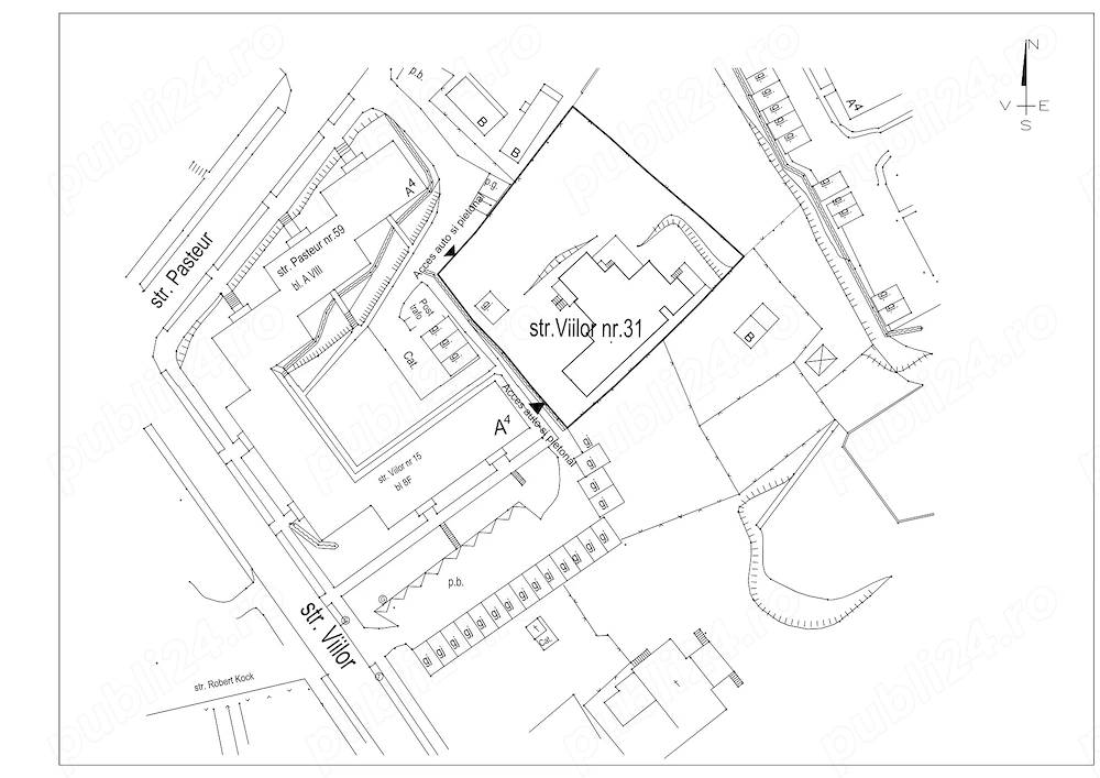 P.F. vind TEREN   1770 mp in cartierul Zorilor cu casa existenta  demolabila.