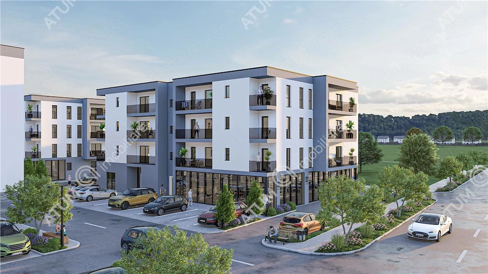 Apartament cu 2 camere etaj 1 la cheie 55 mp utili si loc parcare
