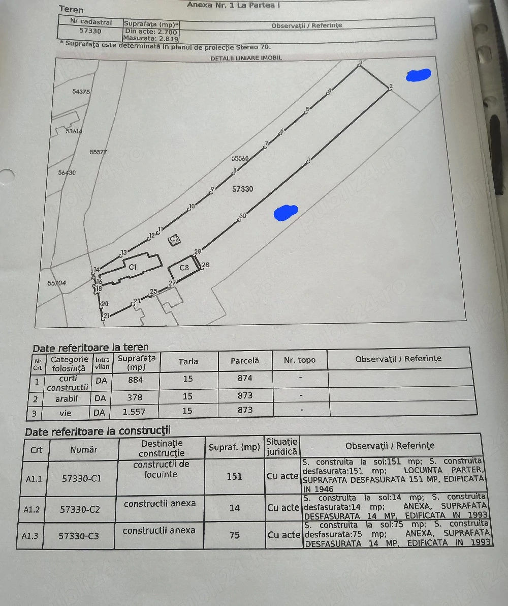 URGENT: Teren Intravilan 2.819 mp în Jariștea (Vrancea)   Preț Fix 21.000  