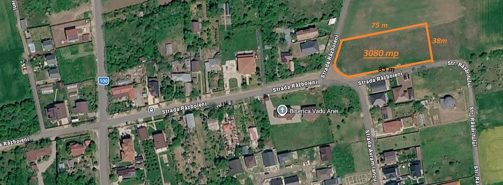 Vadul Anei - Branesti, 3100mp, intravilan central, pe colț, A2, PARCELABIL