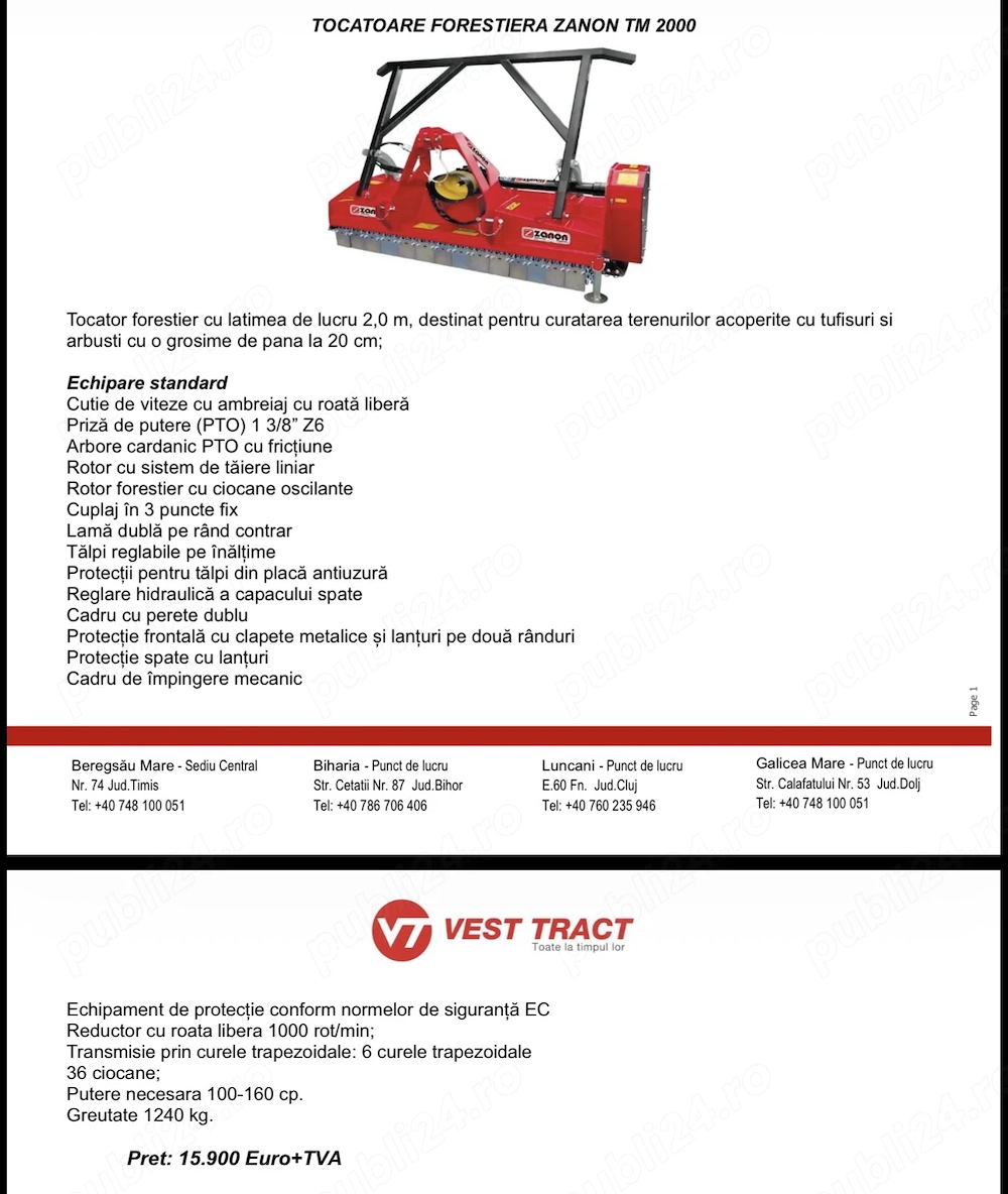 Tocatoare forestiera zanon