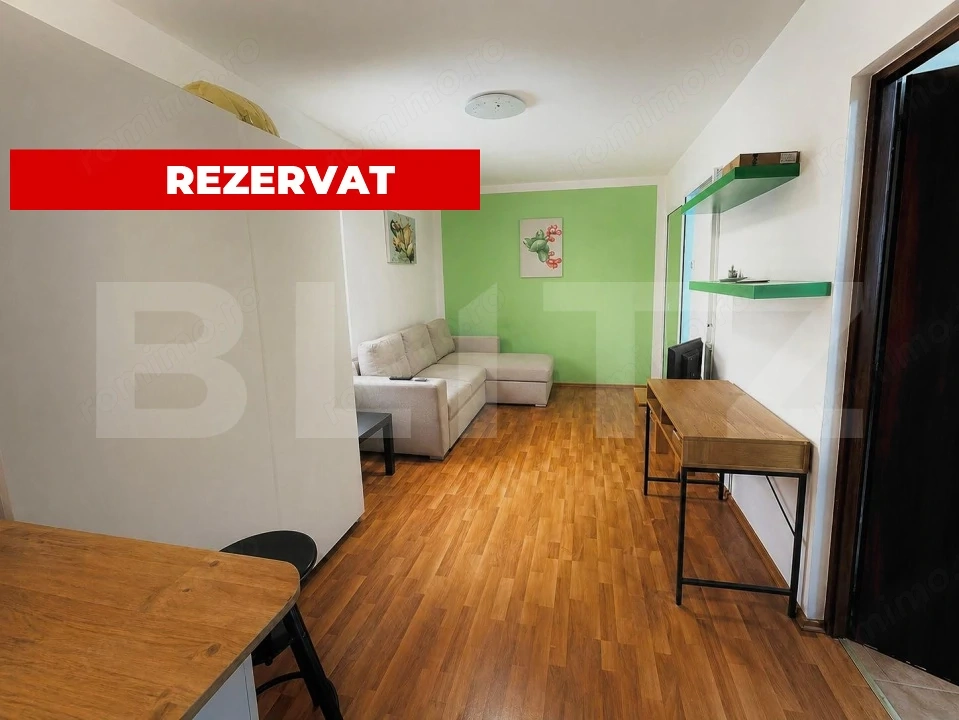 Garsonieră mobilată cu centrală proprie, zona Noua