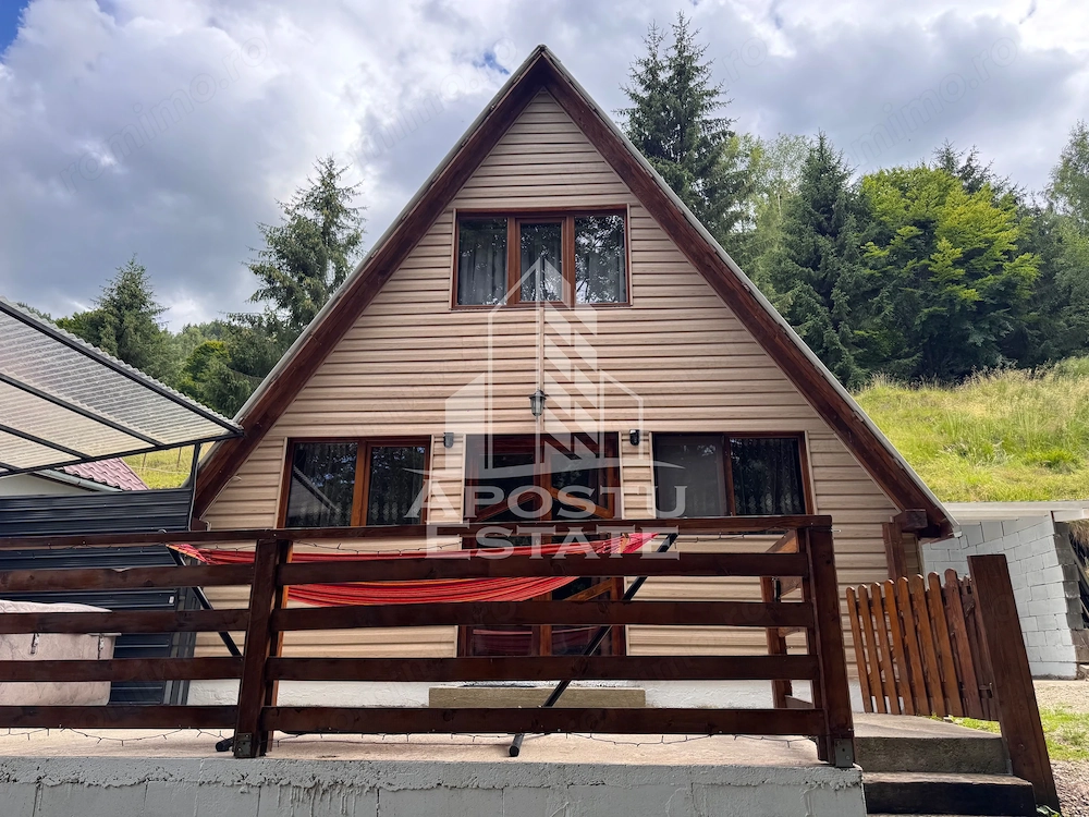 Comision 0% Casa A-Frame, la munte, 1km de Partia Rausor, Hunedoara