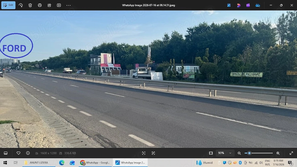 Inchiriez 500  mp teren -Craiova-Carcea-Ford-Selgros-la asfalt