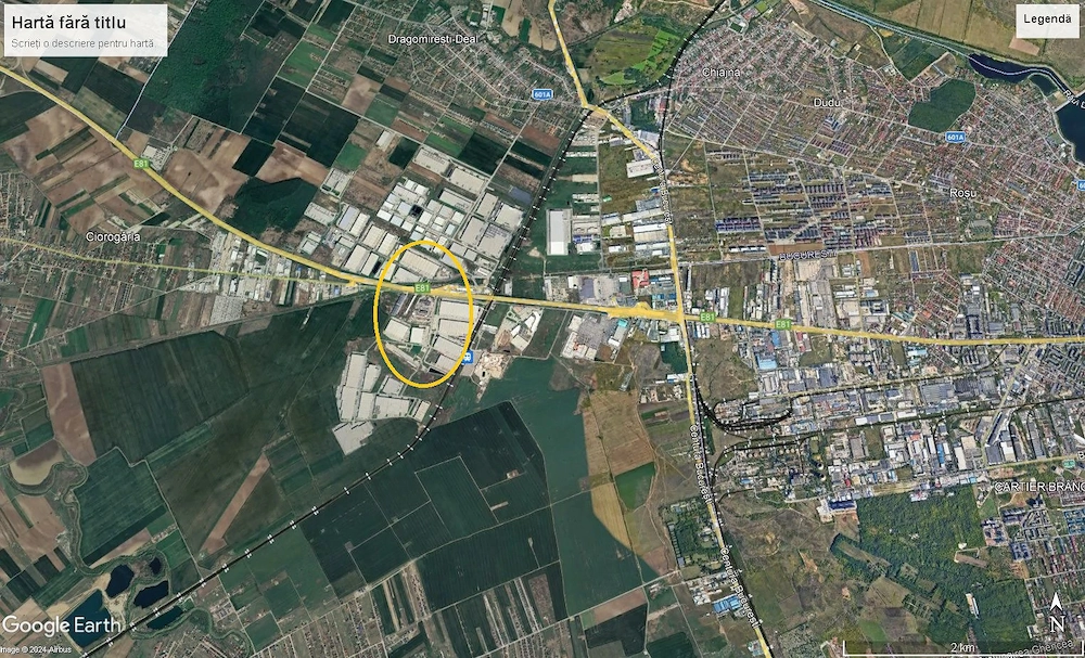 Teren intravilan Chiajna - Ciorogarla A1 Bucuresti-Pitesti