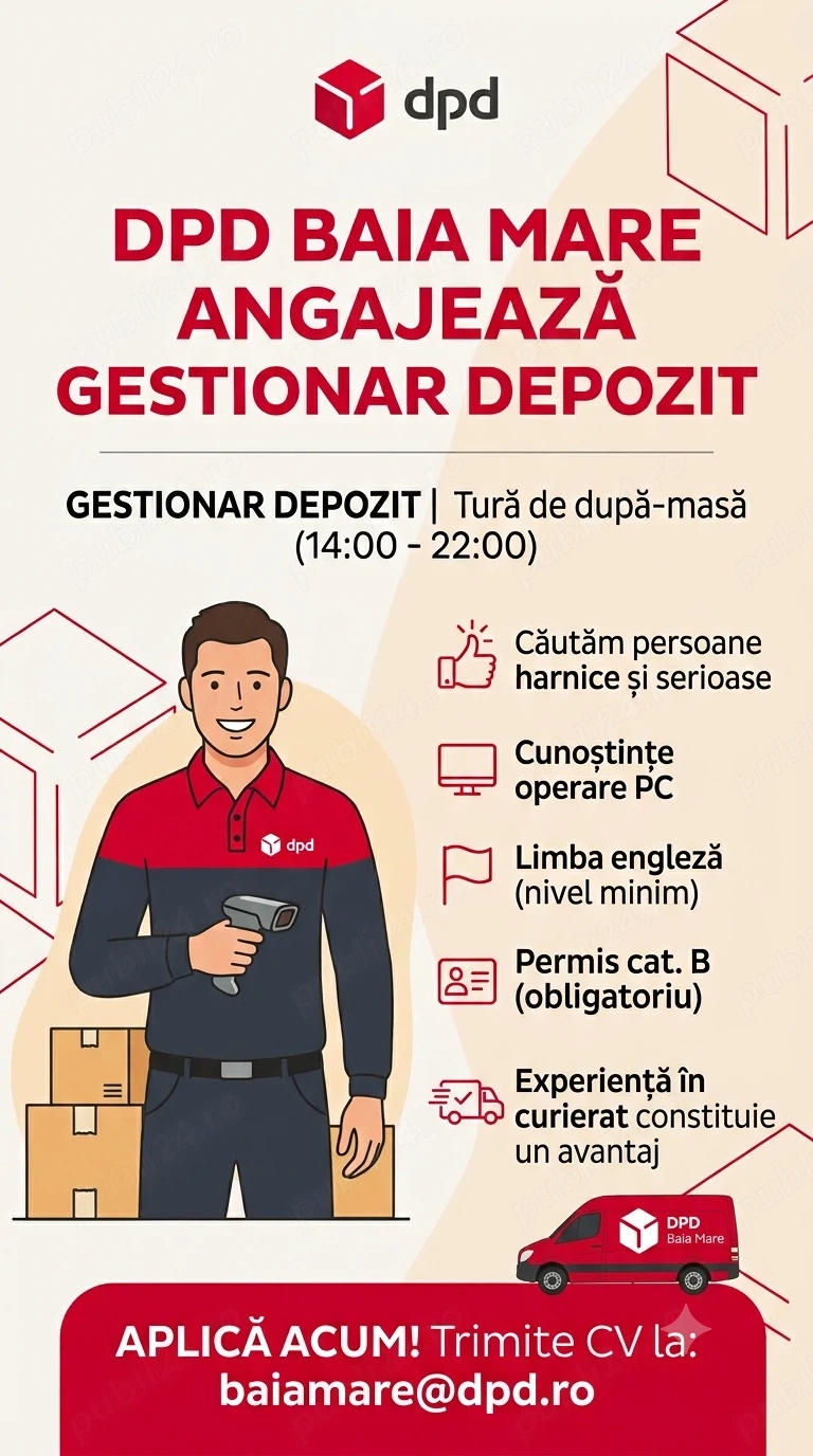 DPD Baia Mare - Gestionar depozit