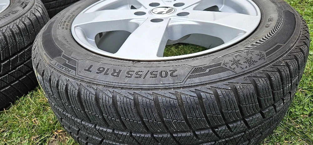 Set jante aliaj plus anvelope iarnă Barum Polaris 5, 205/55/R16, Skoda;sau schimb cu S26 nou,sigilat
