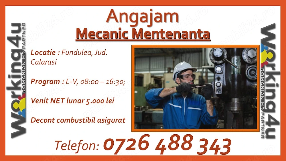 Mecanic Mentenanta Industriala
