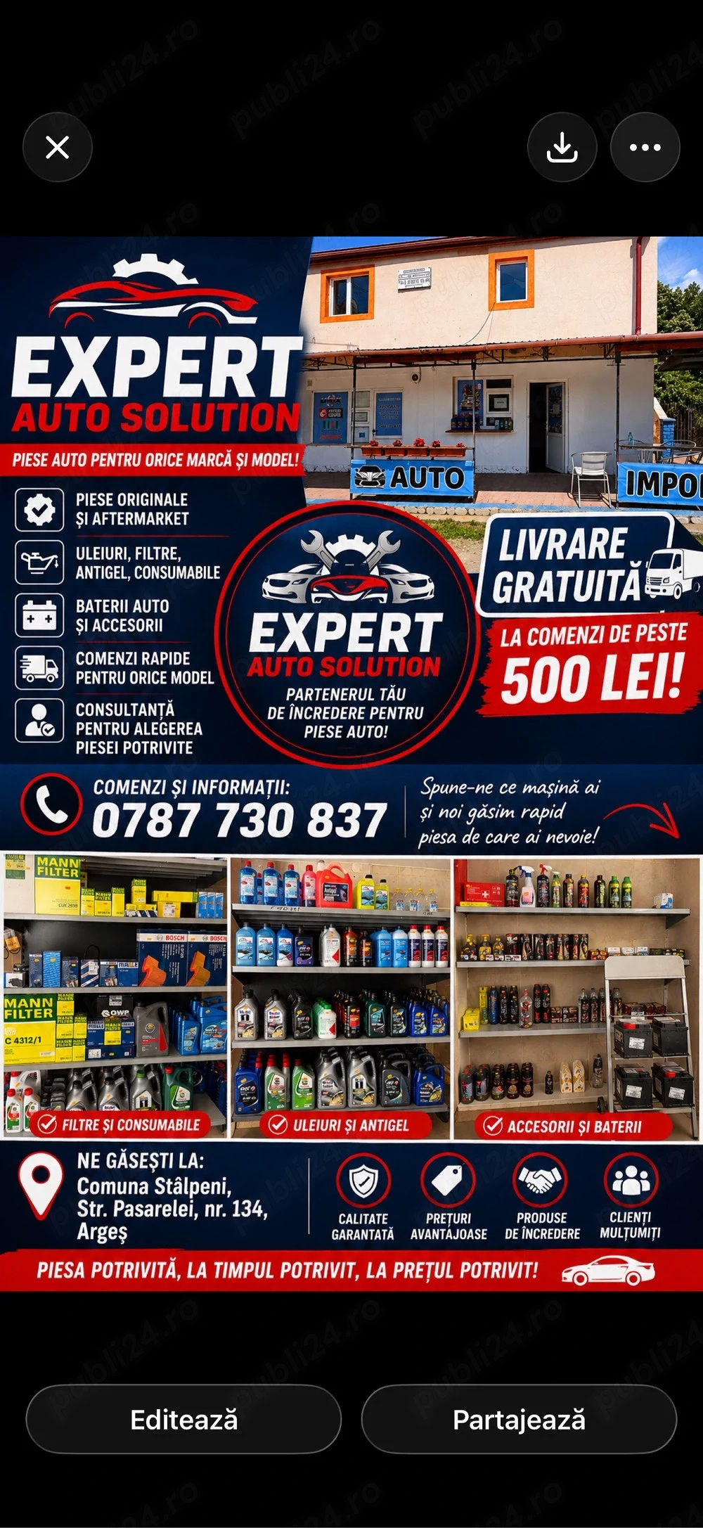 aducem piese auto pe comanda, livrare gratuita comenzilor peste 500 de lei 