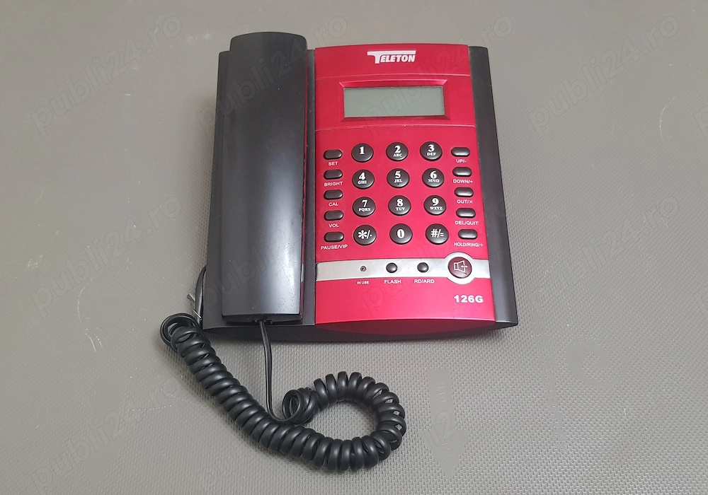 Telefon Retro Business Fix cu Butoane - Rosu