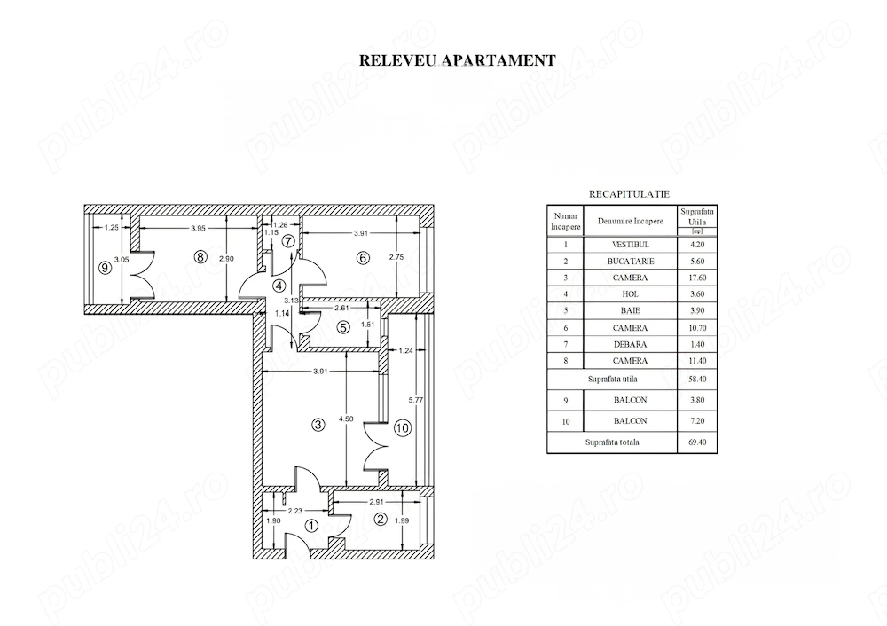 Apartament 3 camere, 2 balcoane, Gorjului, S6