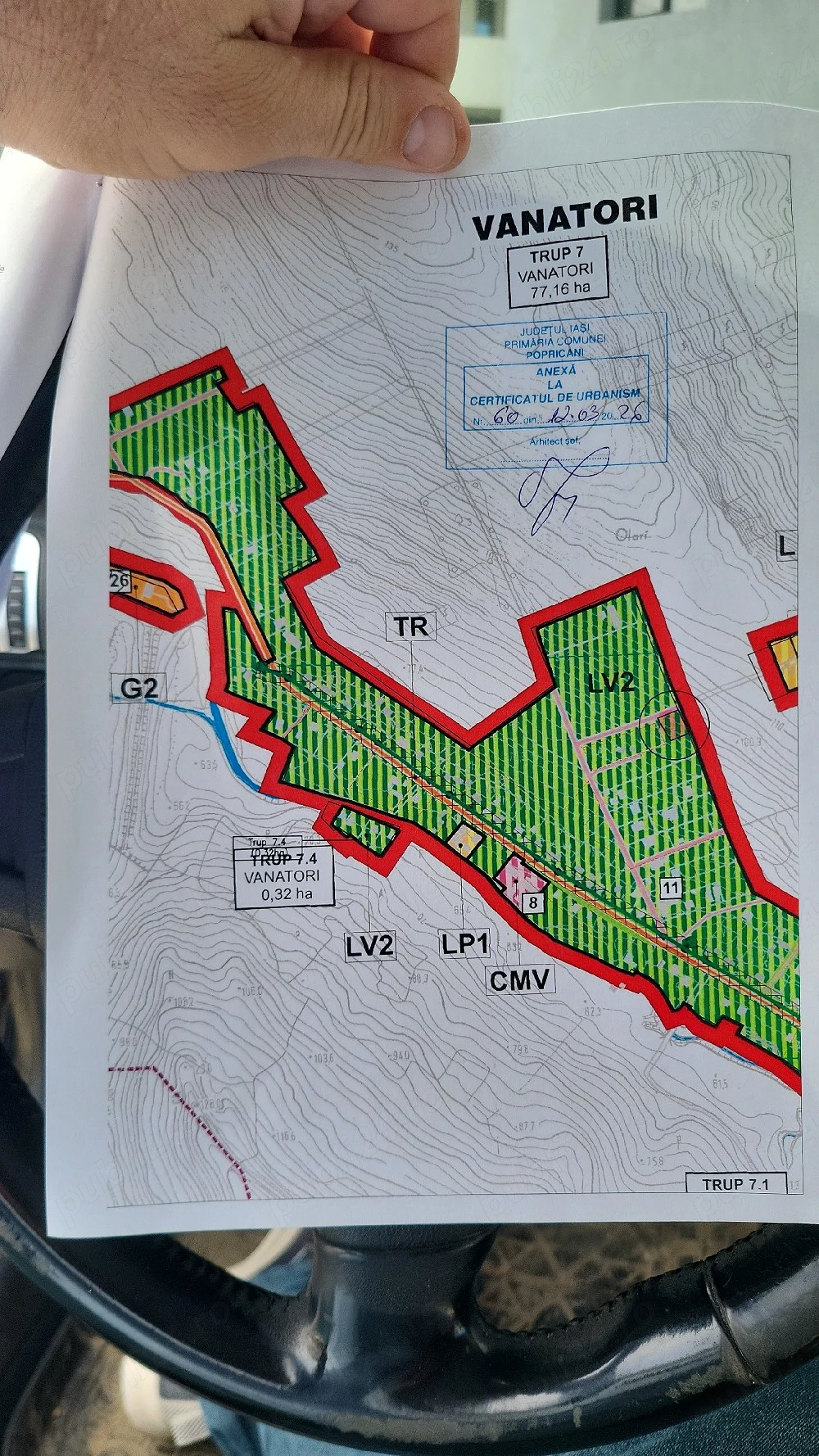 Teren intravilan 869 mp vanatori